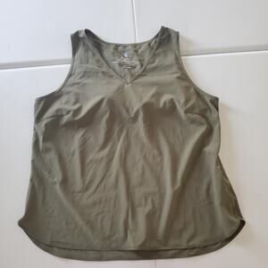 Kuhl Tank Top Womens Large Olive Green Sleeveless Activewear Performance Hiking